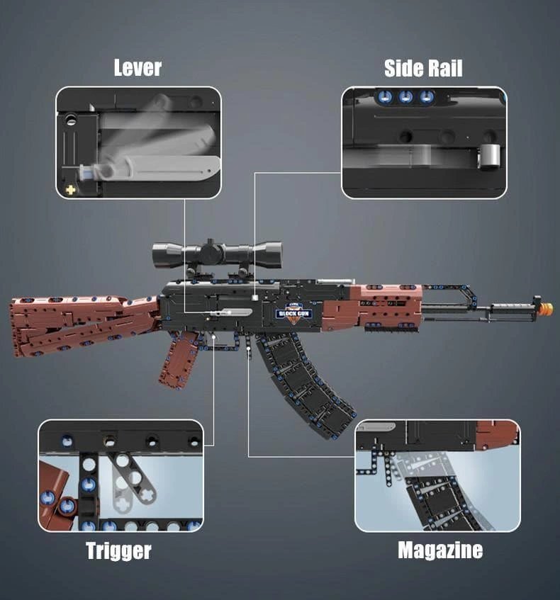 Build Your Own Legendary AK-47 Brick Gun Model Set!